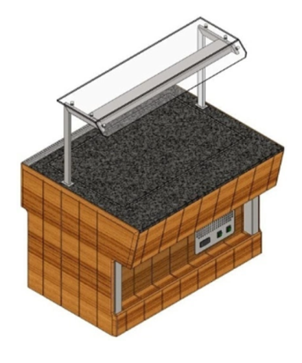 Прилавок с охлаждаемой поверхностью островной REFETTORIO Capital RС53SP