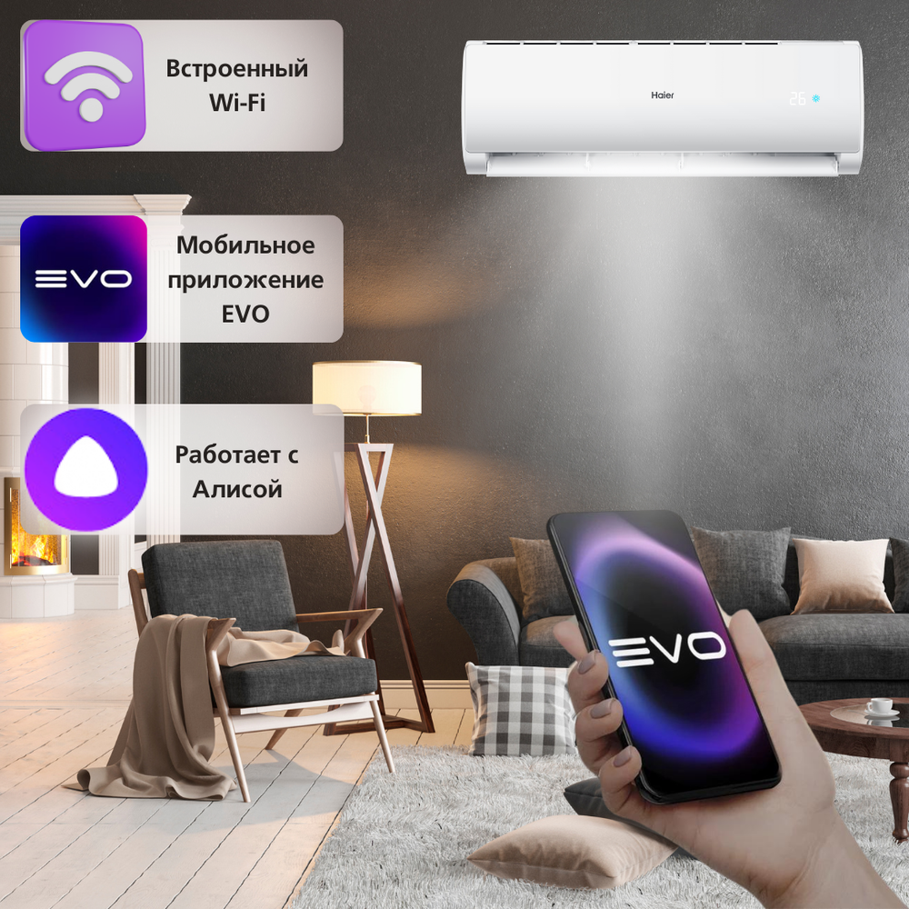 Сплит-система Haier Tundra On/Off HSU-07HTT03/R3 / HSU-07HTT103/R3 на 20 квадратных метров