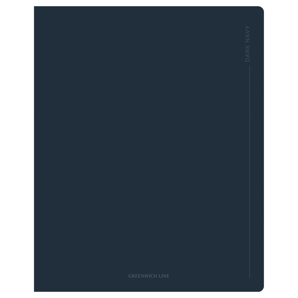 Тетрадь 48л., А5, линия "Dark navy", "cофт-тач" ламинация, выб. лак, 70г/м2, Greenwich Line