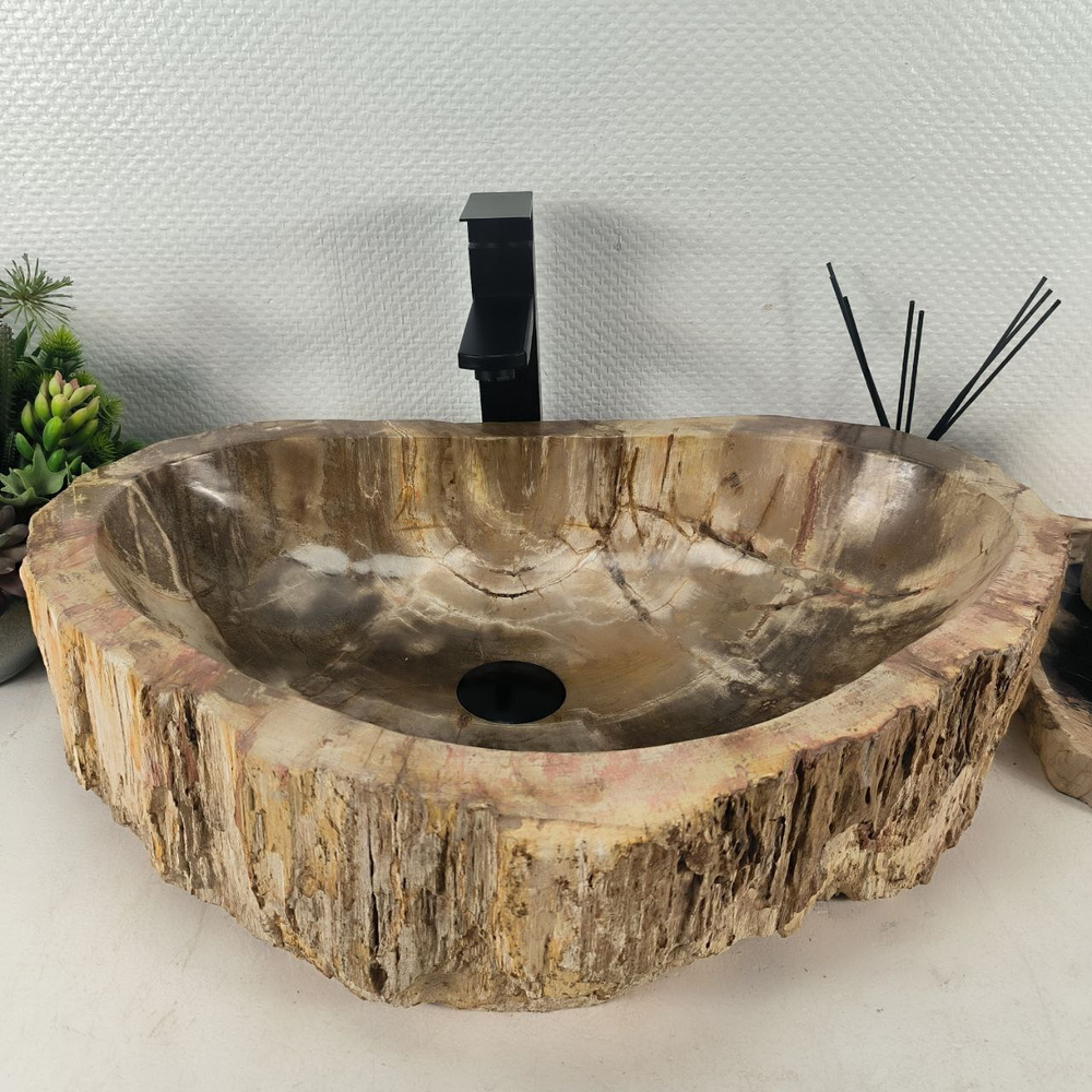 Раковина из окаменелого дерева ПАРА! OD-64676 61*40*15 0176