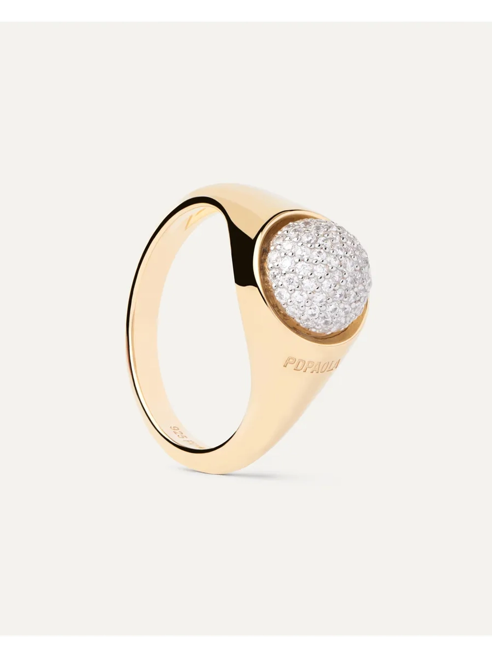 Кольцо Moon Pav серебро 925 пробы покрытое золотом