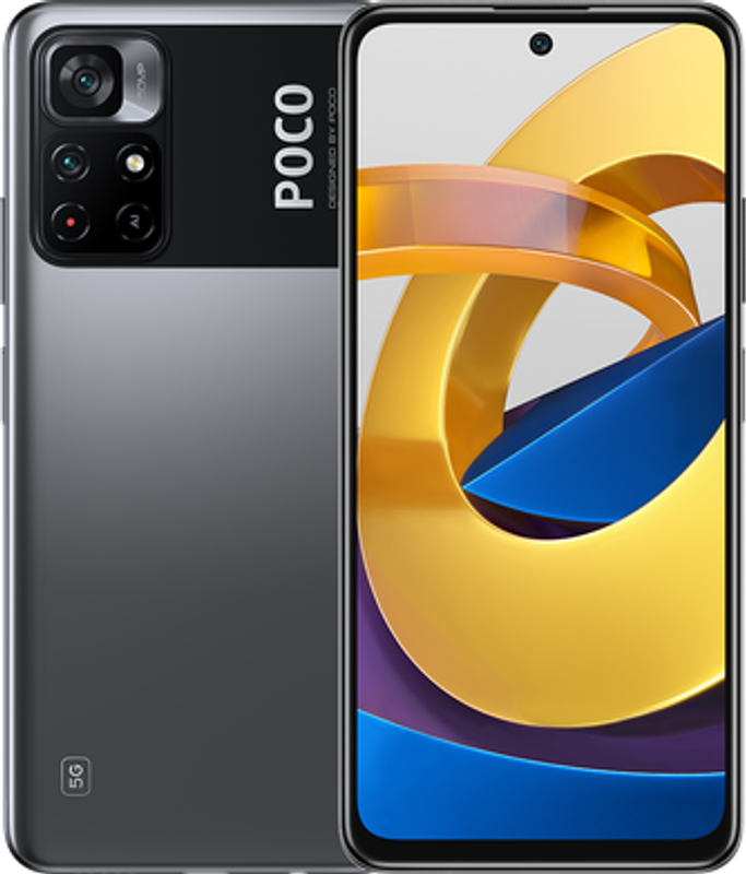 Смартфон Xiaomi POCO M4 Pro 5G 4/64GB (Power Black) Ростест Оф. Гарантия