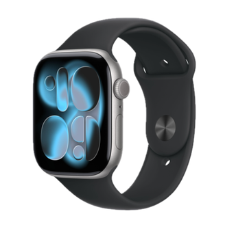 Умные часы Apple Watch Series 11 42 мм Aluminum Серый Космос Sport Band Черный
