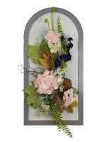 Искусственные цветы на стену в виде арки