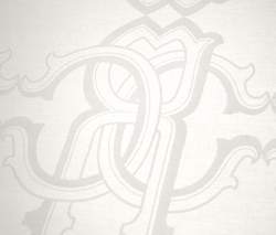 Постельное белье 2 спальное евро Roberto Cavalli Logo бежевое