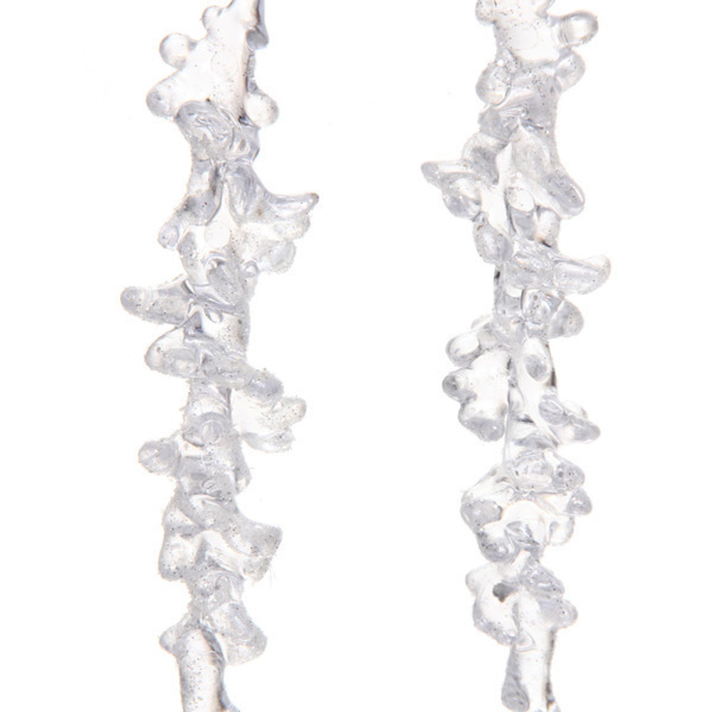 Подвеска «Кристальная сосулька» 26 см (набор 2 шт), Белый