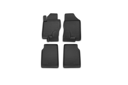 Коврики Standard, в салон NISSAN Navara МКПП 2005- , 4 шт. (полиуретан, чёрные) Element.NLC.36.19.210