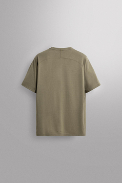 ZARA ТЕХНИЧЕСКАЯ ФУТБОЛКА ИЗ РЕЛЬЕФНОЙ ТКАНИ, ХАКИ