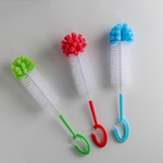 1269146 Ёршик для посуды с губкой, 6,5×33 см, цвет МИКС