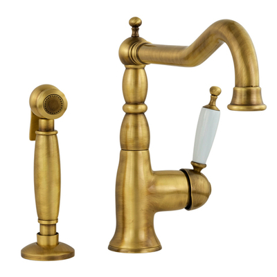 Смеситель для кухни c гигиеническим душем Migliore Cucina Oxford 25794 бронза