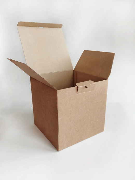 Коробка сундучок,  20 х 20 х 20 см, бурая