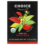 Choice Organics, Herbal Tea, ройбуш, без кофеина, 16 чайных пакетиков, 32 г (1,12 унции)