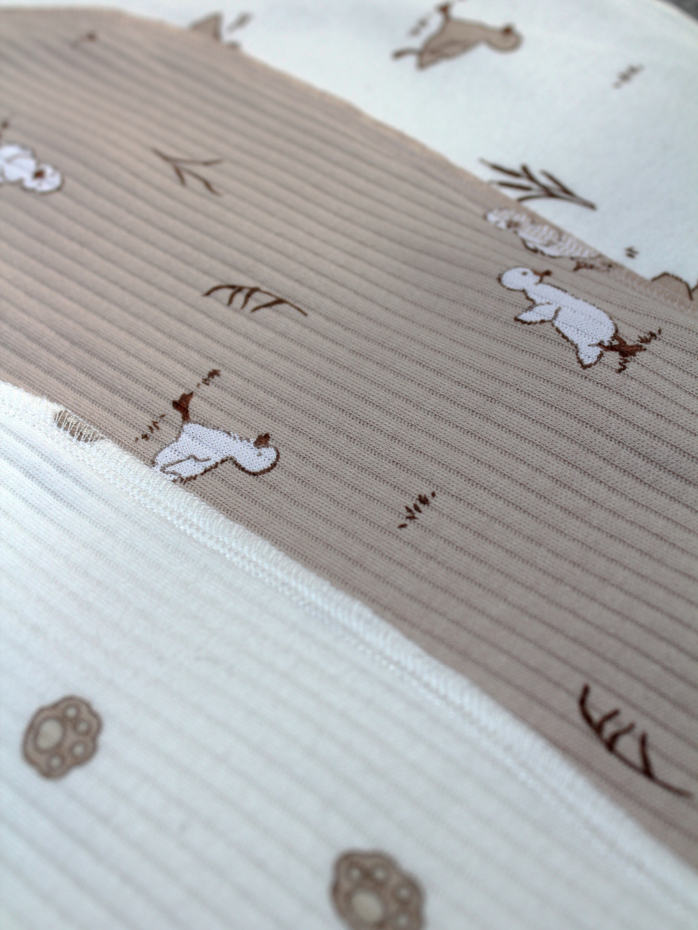 Пеленальный кокон Утята РУБЧИК Светлый кофе RinaAmari