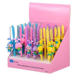 Ручка шариковая, масляная, Basir, синие чернила, серия "Зайчиха", с резиновой фигуркой на брелоке, 30 шт