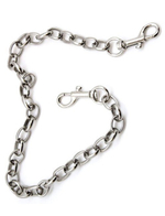 Цепочка овально-звеньевая с карабинами 48 см (Цвет: серебряный)