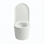 Унитаз подвесной безободковый WAVE LINE Tornado3.0, сид. дюропласт, м/л, быстр, БЕЛЫЙ глянец (L)