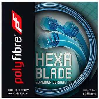 Теннисные струны Polyfibre Hexablade (12,2 m) - небесный