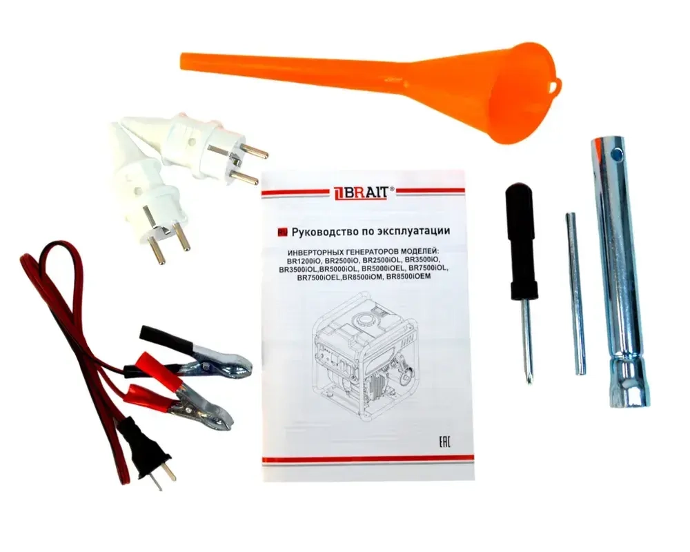 Генератор бензиновый инверторный Brait BR-2000i ( 2 кВт, бак 5.6 л, ручной запуск ) / бензогенератор / резервный источник питания