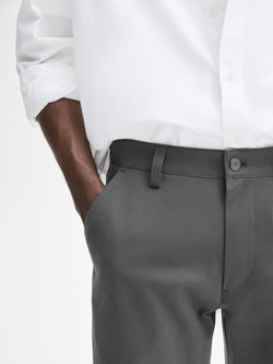 Massimo Dutti Зауженные джинсовые брюки из смесового хлопка, серый