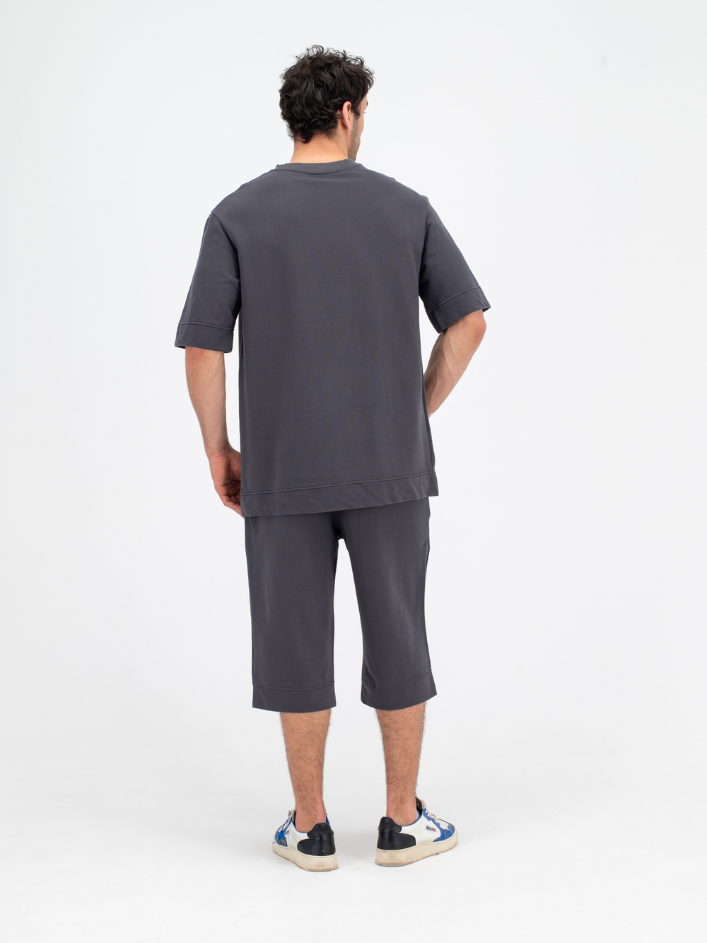 Костюм хлопковый с шортами. Графит