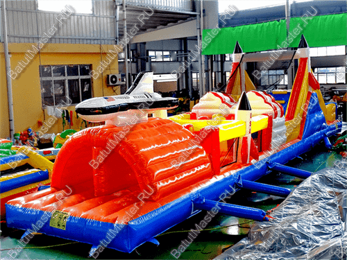 Коммерческий надувной батут "Ракета на взлёте"