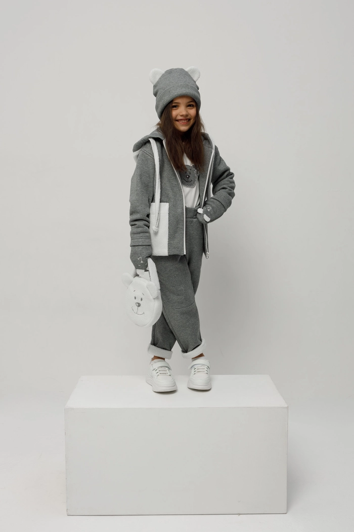 ВАРЕЖКИ ДЕТСКИЕ ЖЭККИ ГРАФИТОВЫЙ МЕЛАНЖ