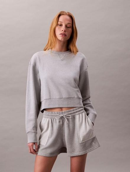Свитшот Calvin Klein French Terry Cropped Relaxed Sweatshirt Grey Heather