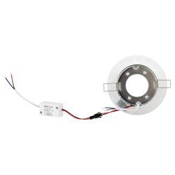 Светильник встраиваемый cо светодиодной подсветкой ЭРА DK LD27 WH/WH под лампу GX53 белый/белый