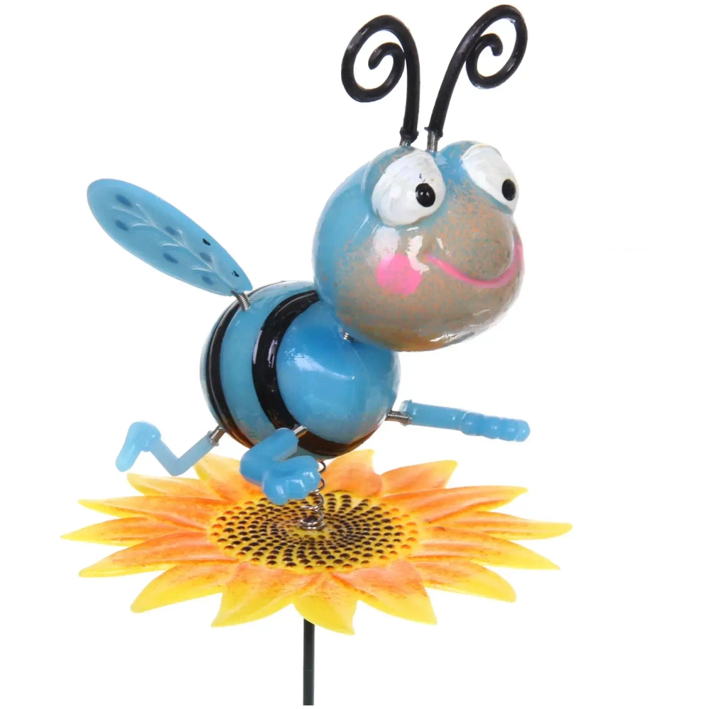 Фигура на спице «Пчелка на подсолнухе» 60 см (фигура 11*10 см), микс