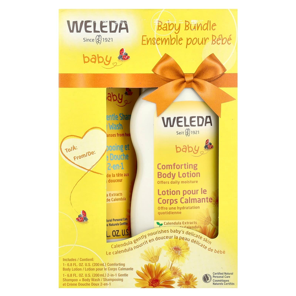 Weleda, набор средств по уходу для детей, календула, набор из 2 предметов