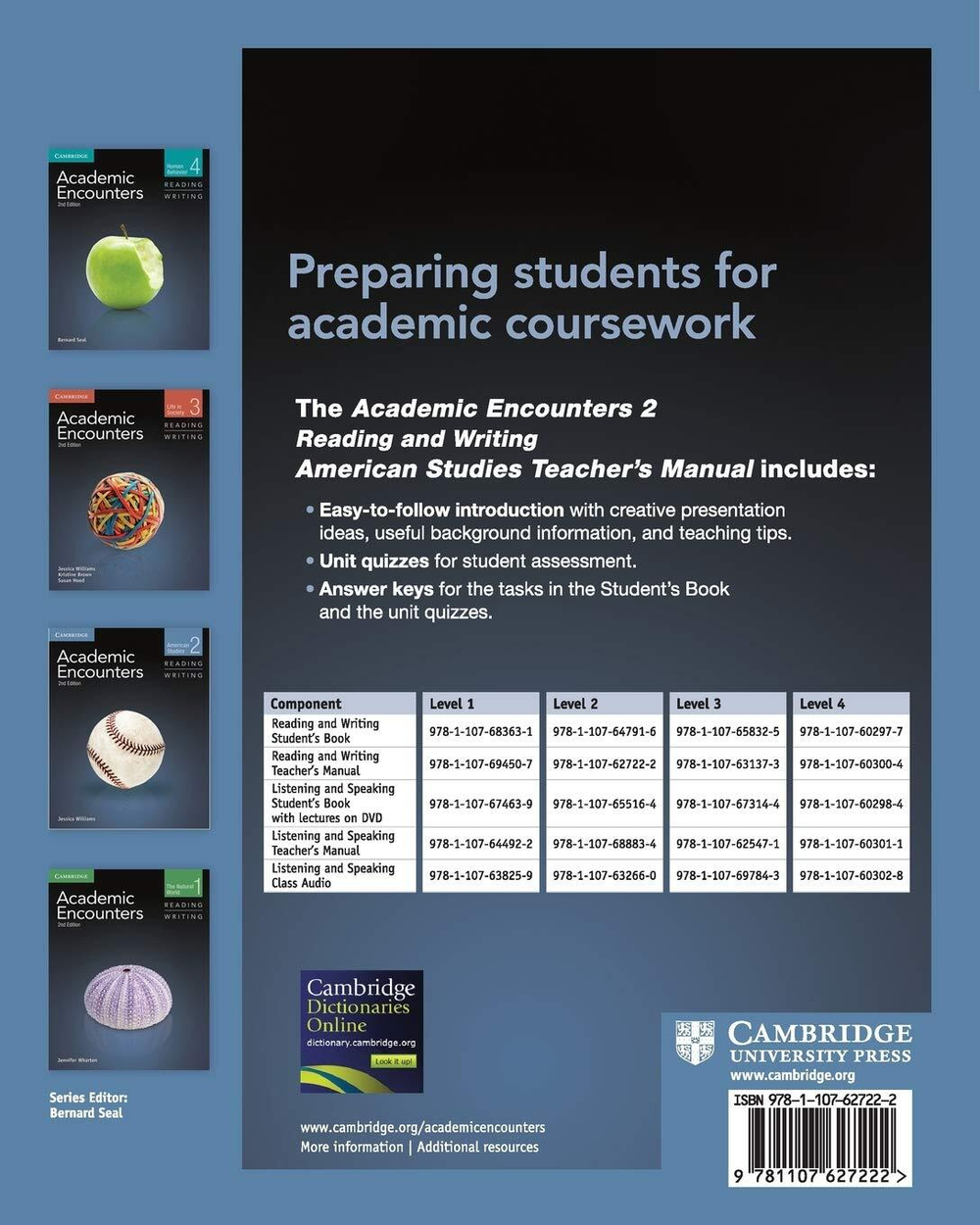 Academic Encounters 2Ed: American Studies Teacher's Manual Reading and Writing Книга для учителя