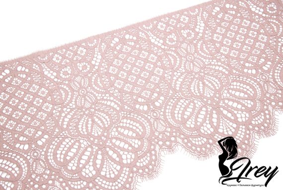 01-58 Кружево шантильи 25 см, кофейная роза