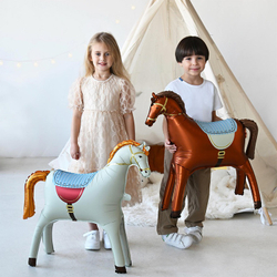 Объемная фигура "Коричневая лошадь сатин"