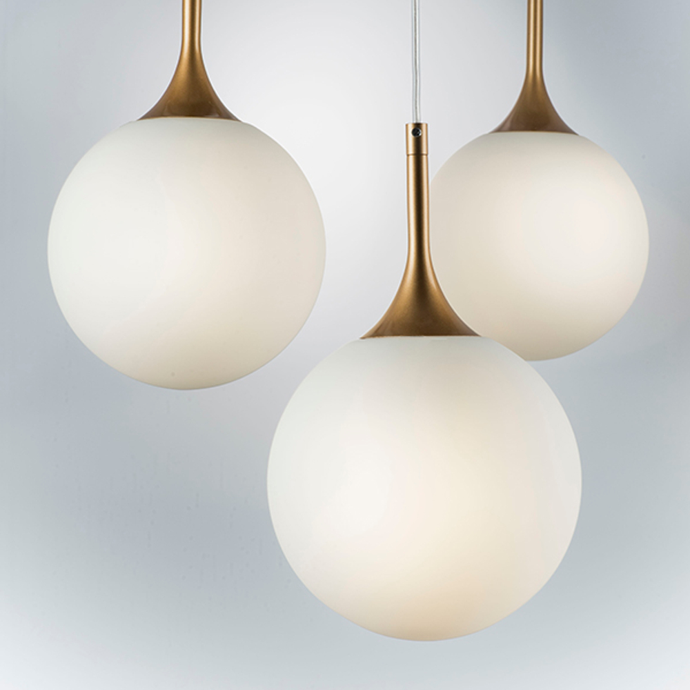 813022 Подвес GLOBO 1х40W E14 золото/белый