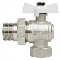 Кран шаровой (американка) 3/4" ВН угловой STI