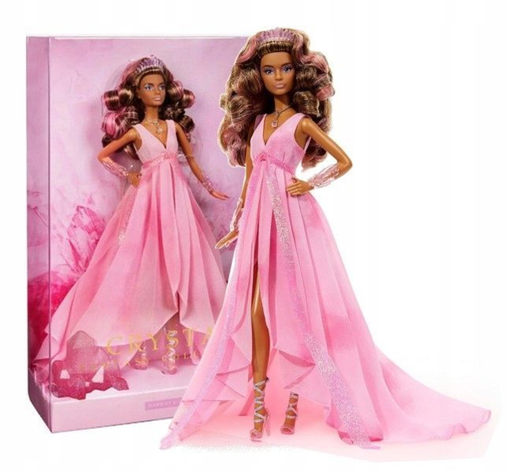 Кукла Mattel Barbie Signature Gold Label Crystal Fantasy Rose -  Коллекционная кукла в розовом шифоновом платье - Барби HCB95 купить в  Москве | Доставка по России.