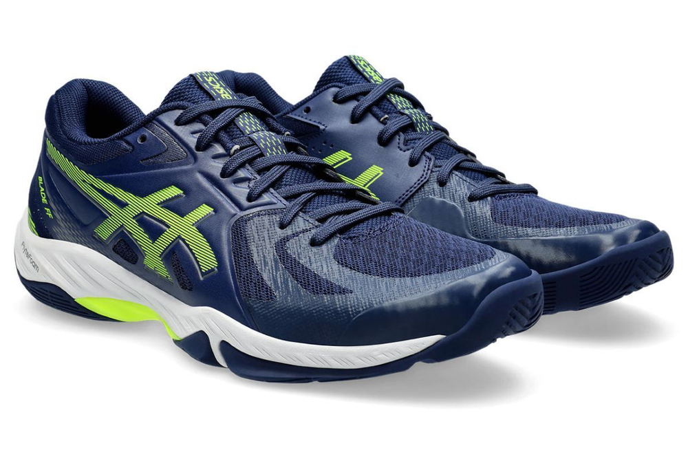 Мужские кроссовки для бадминтона/сквоша Asics Blade FF - blue expanse/safety yellow