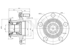 Ступица задняя (с ABS) UNIO HUB-20230