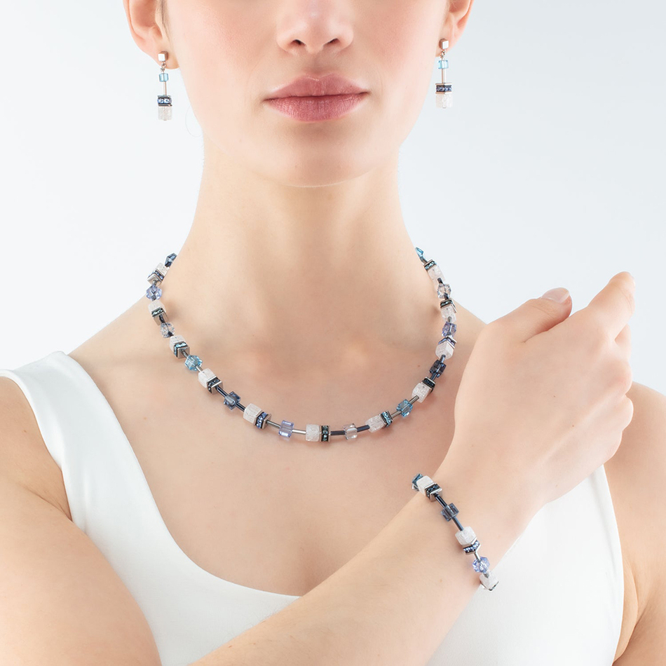 Колье Coeur de Lion Blue-White 3018/10-0714