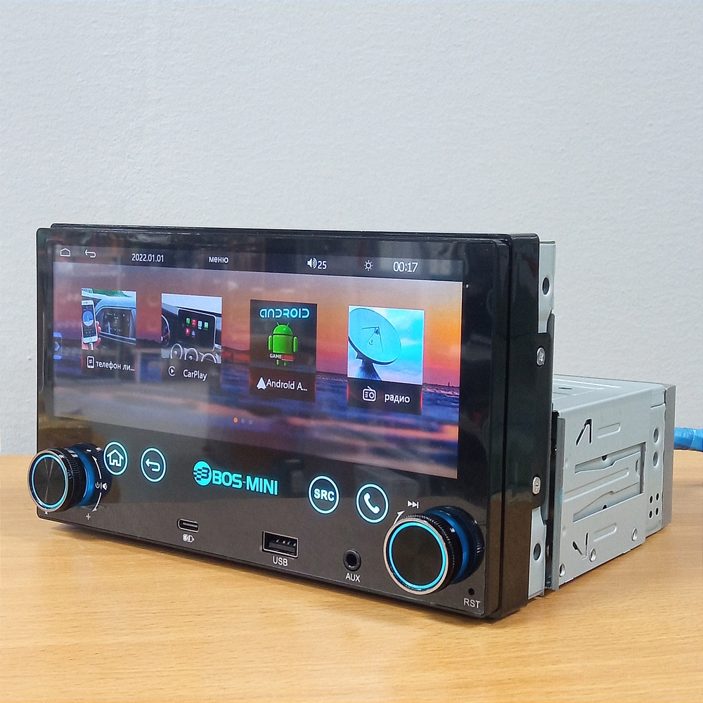 Автомагнитола 1DIN с экраном 6.86" Android Wi-Fi BOS-MINI BOS-N638DP5