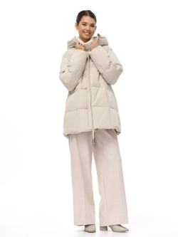 Пуховик с капюшоном зимний, белая, SilverFox