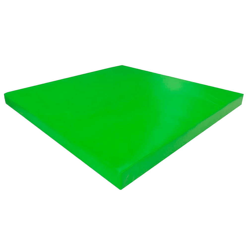 Непромокаемый мат для надувных батутов и других аттракционов, цвет зелёный, размер 120*120*10 см.