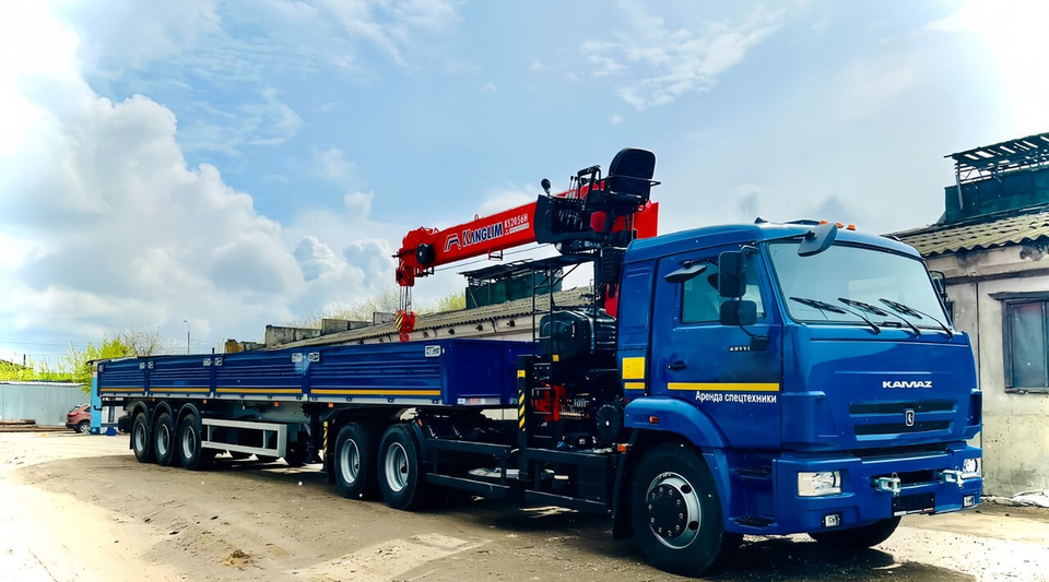 Доставка длинномером и манипулятором