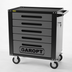 GTS5.blue Тележка инструментальная Garopt 5 ящиков СИНЯЯ, центральный замок, увеличенные колеса, доводчики, GAROPT Серия "Standart"