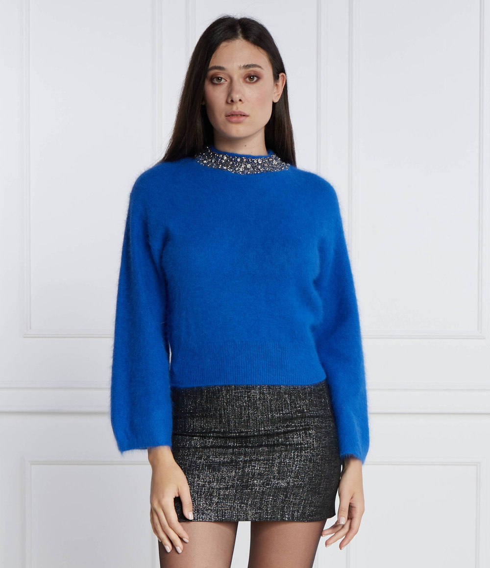 Хлопковый свитер Liu Jo - голубой(CF3071 MA97L)