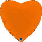 Сердце 18" Оранжевый сатин Gr