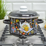 Кастрюля 4л "Десерт к чаю" черная