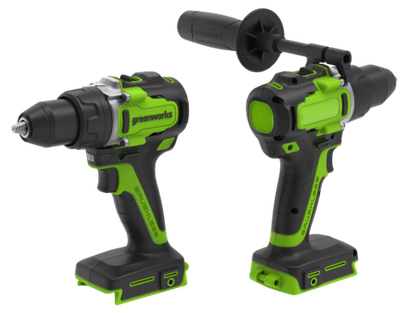 Дрель-шуруповерт 24V Greenworks GD24DD90, ударная, бесщеточная, 90Нм, без АКБ и ЗУ