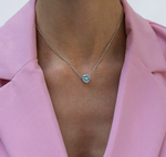 Колье с натуральным Sky Topaz