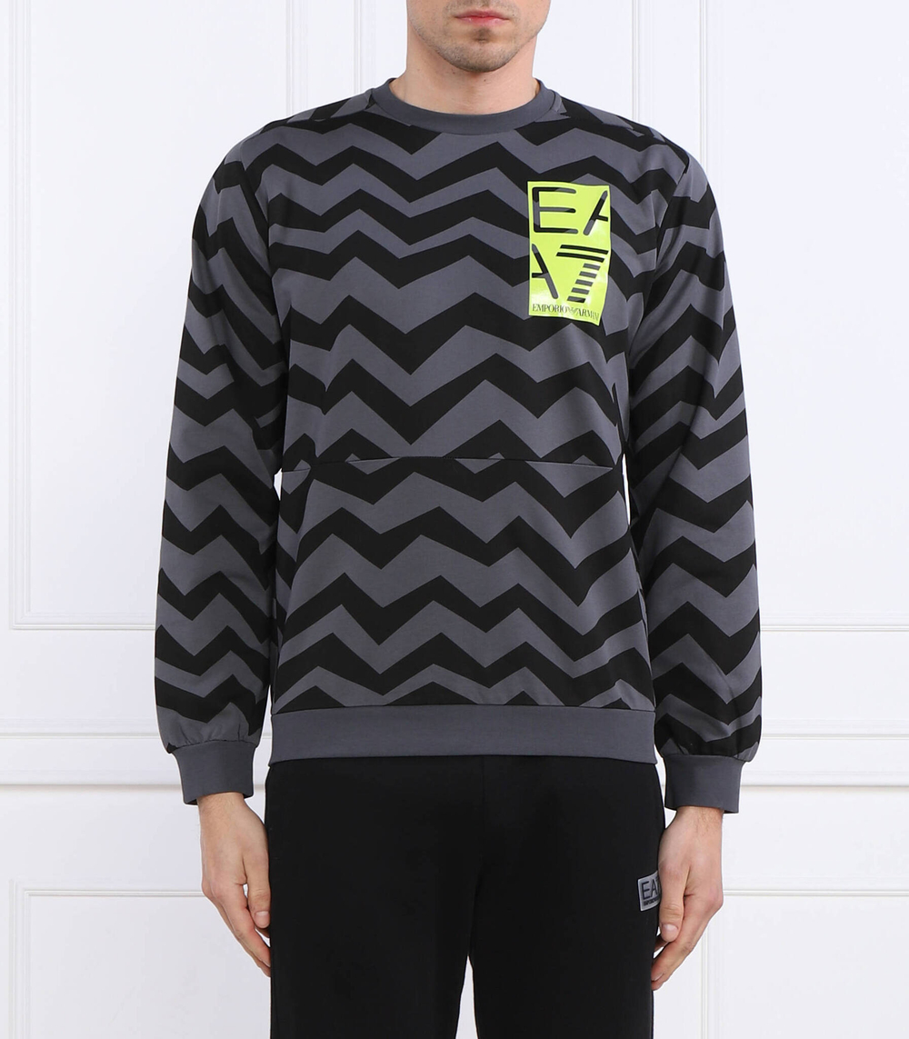 Худи EA7 - серый(3RPM54 PJ05Z)